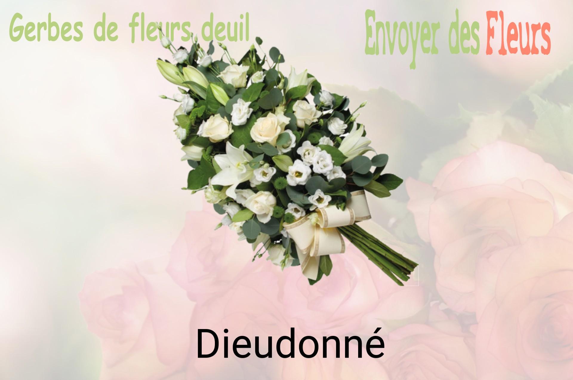 Gerbe de fleurs de deuil livrée à Dieudonné